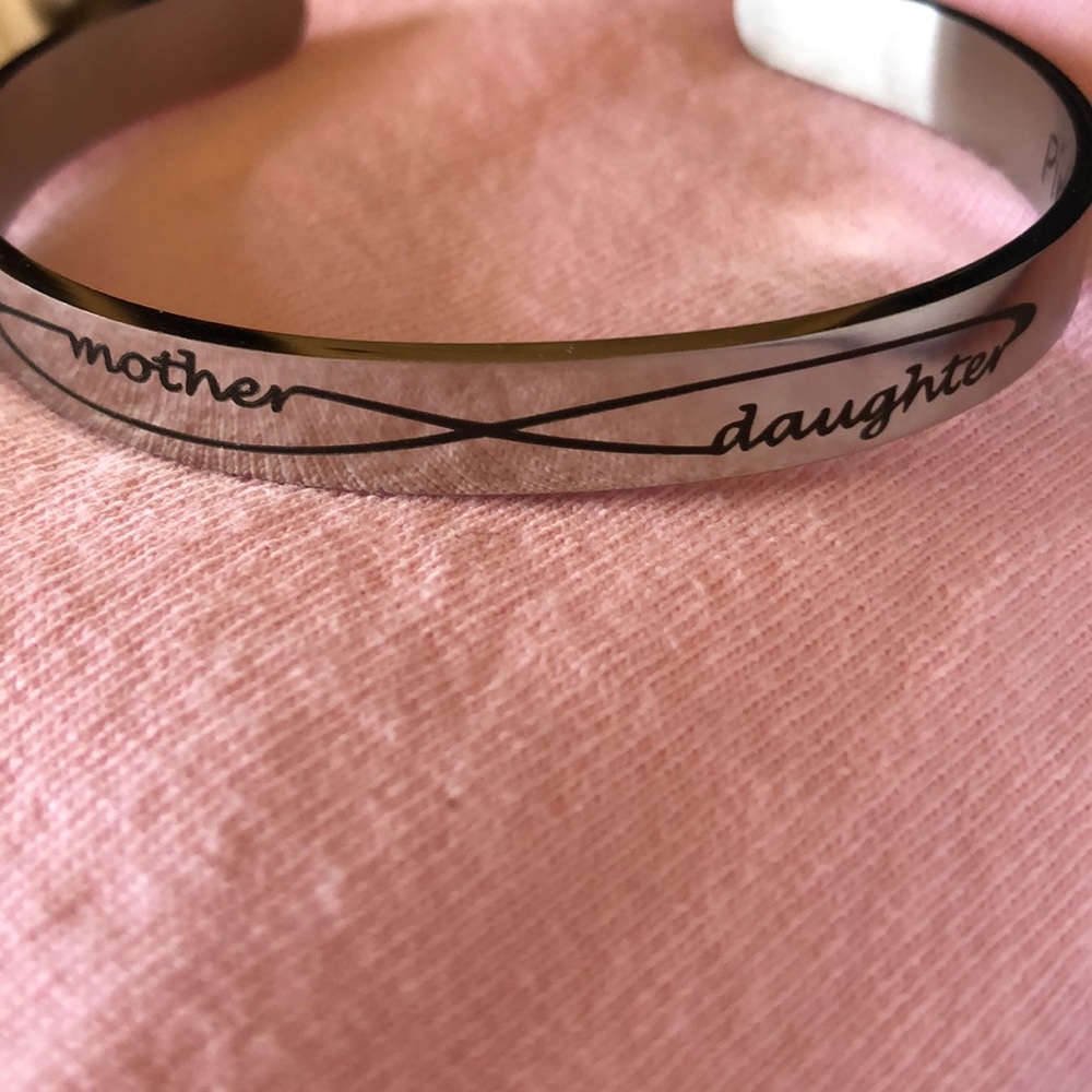 Mother/daughter engraved cuff stainless steel